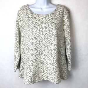 J. Crew Lace Peplum Top Size XL